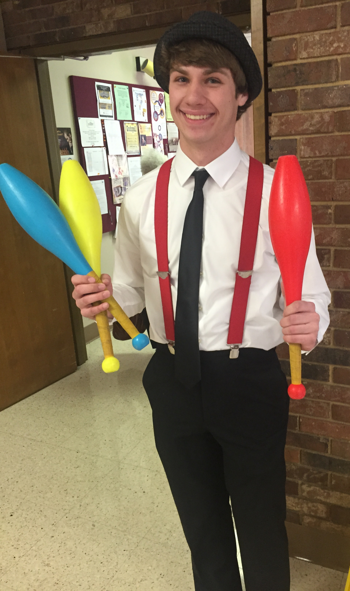 Jacob juggling at an event