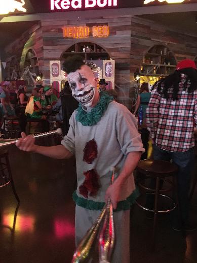 Halloween clown juggler for a Halloween event